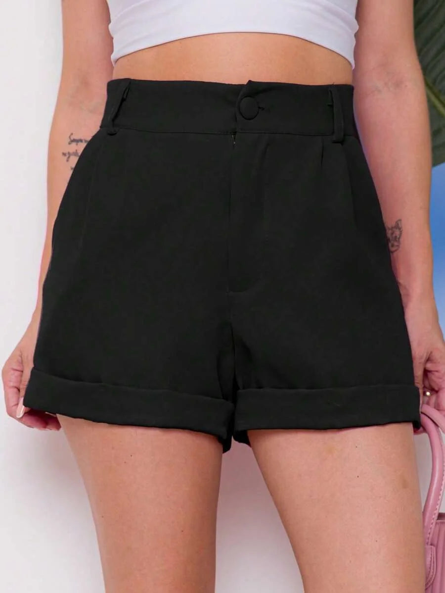 Shorts de Alfaiataria Feminino – Cintura Alta & Design Elegante