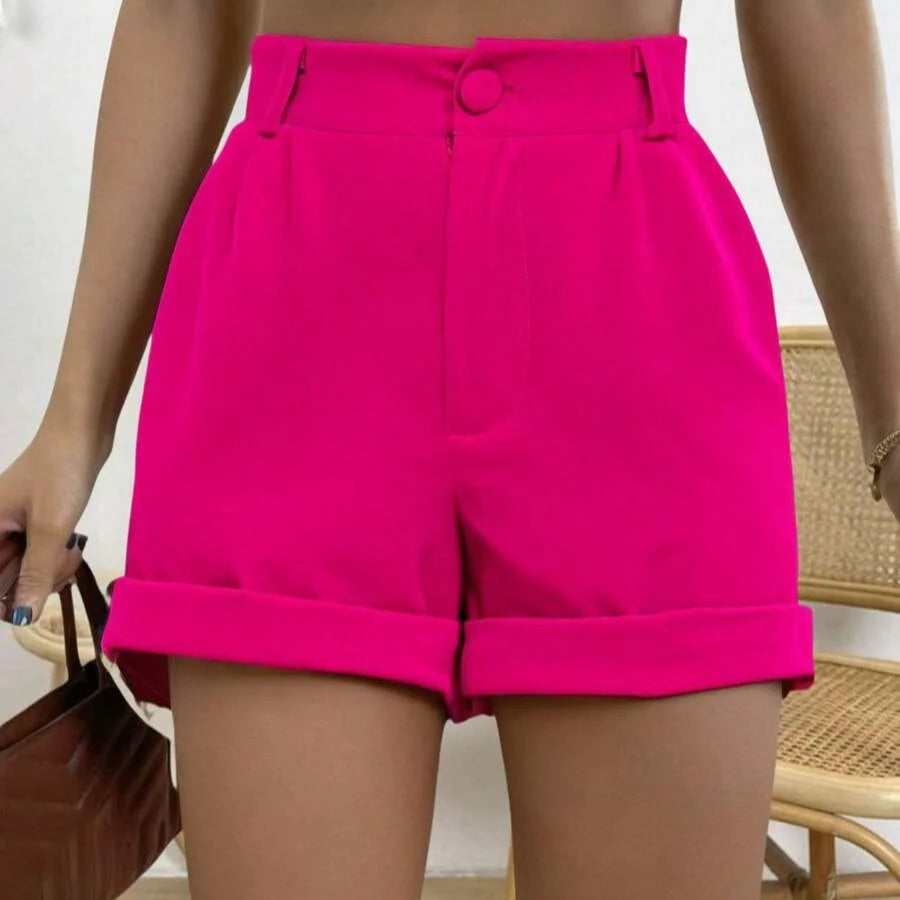 Shorts de Alfaiataria Feminino – Cintura Alta & Design Elegante