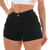 Shorts Cargo Feminino Preto – Sarja Premium & Design Moderno